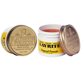 Layrite Deluxe Original on bathroom shelf lifestyle shot signaling daily use convenience
