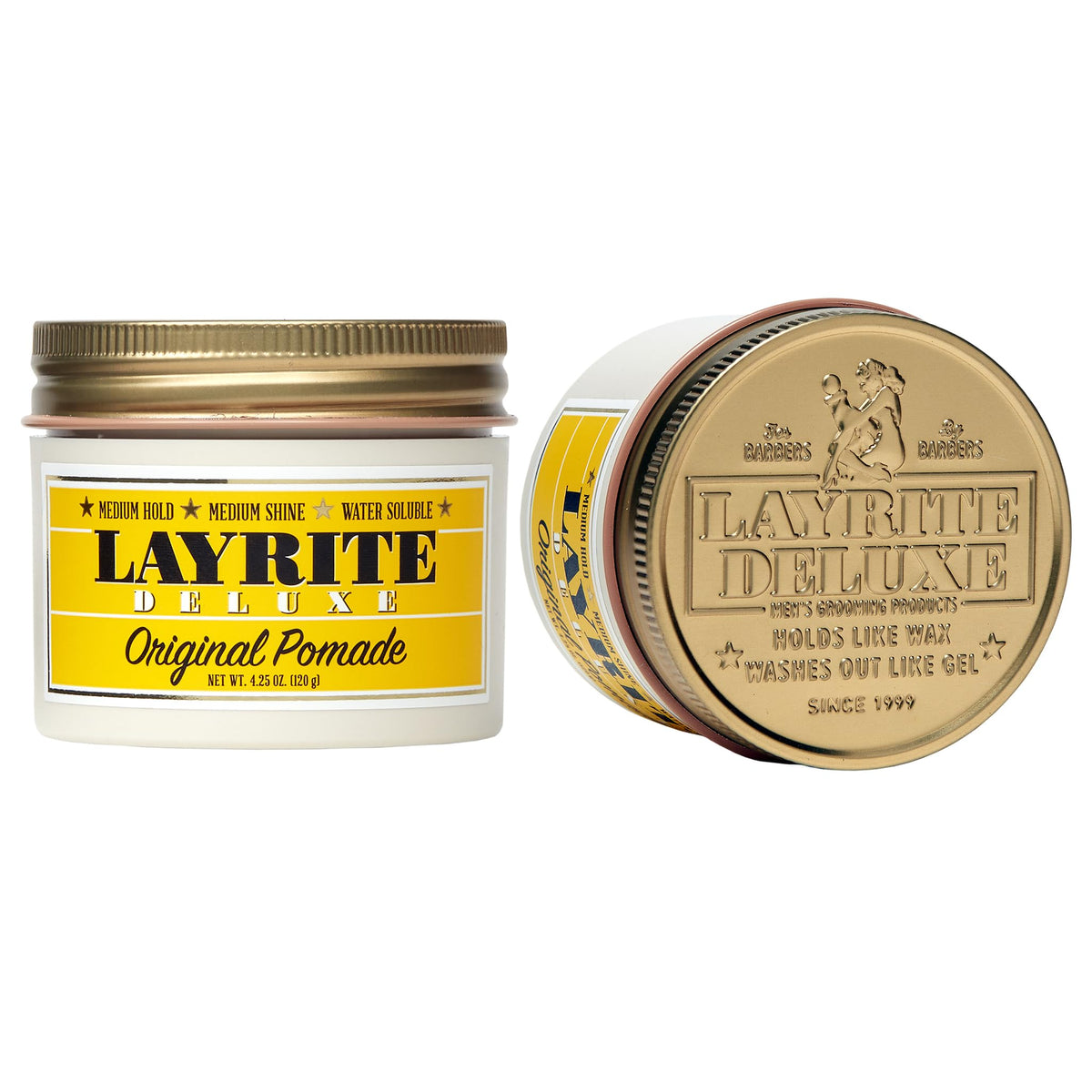 Layrite Deluxe Original texture closeup illustrating creamy pomade consistency