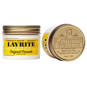 Layrite Deluxe Original texture closeup illustrating creamy pomade consistency