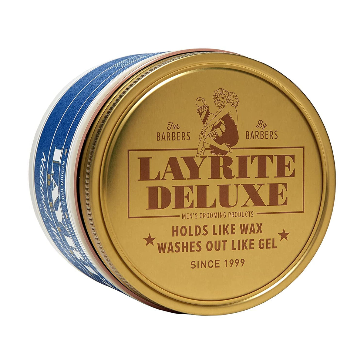 Layrite cream on fingers being applied for quick styling and natural hold