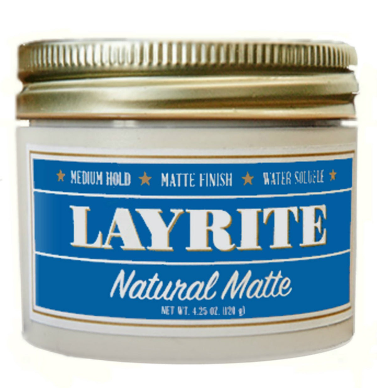 Layrite jar front view showing product label and clean matte styling