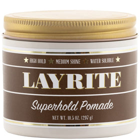 Layrite Superhold front jar showing label and size with easy identification benefit