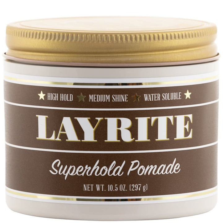 Layrite Superhold front jar showing label and size with easy identification benefit