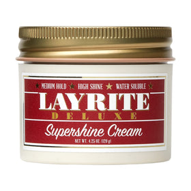 Layrite Supershine Cream jar front showing label and size, polished finish
