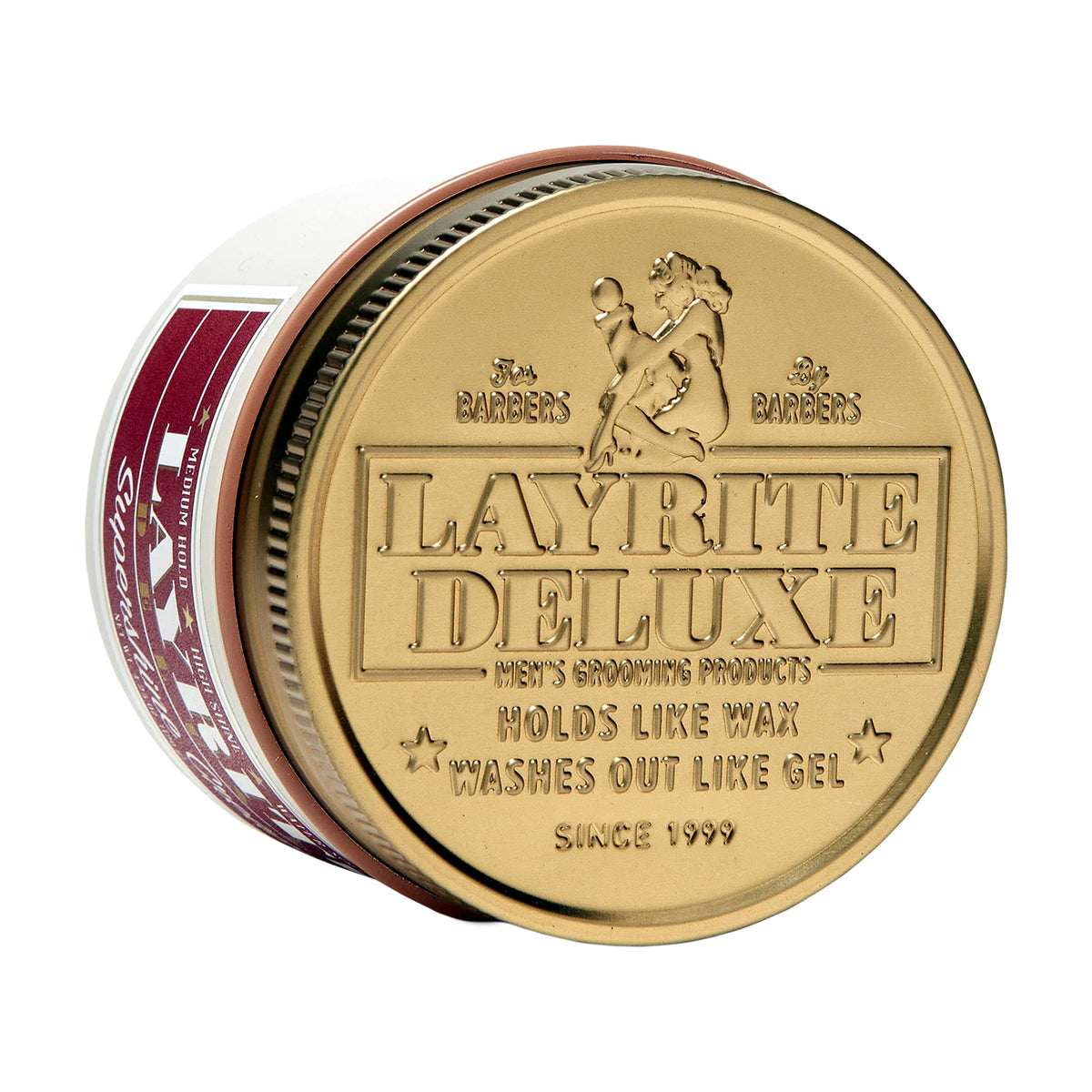 Layrite Supershine styled hair in lifestyle shot demonstrating high shine and control
