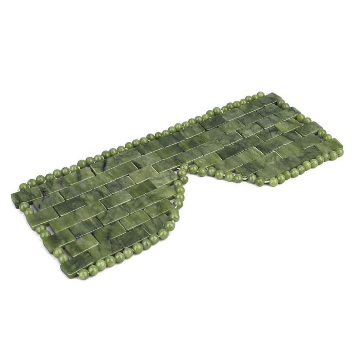 LazyGa front view of green jade eye mask showing full coverage and calm