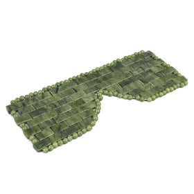 LazyGa front view of green jade eye mask showing full coverage and calm