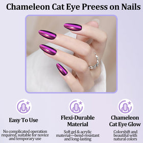 Laza display of seven almond chameleon colors laid flat to compare shades