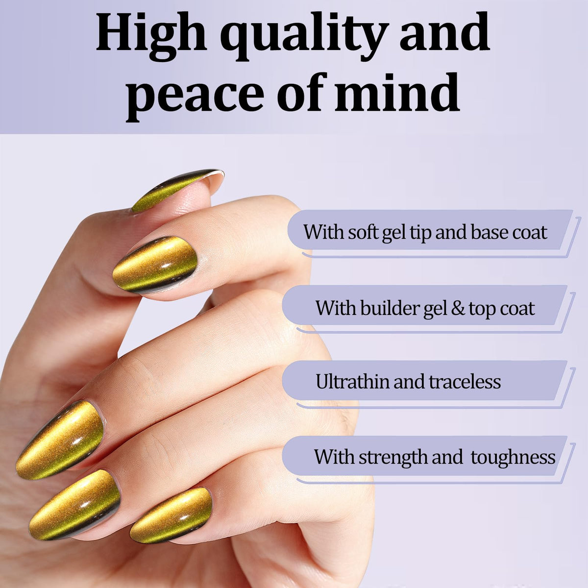 Laza application step with adhesive tab demonstrating fast salon-like result