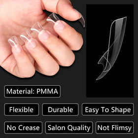 Laza clear tip closeup showing transparent PMMA material and easy shaping benefit