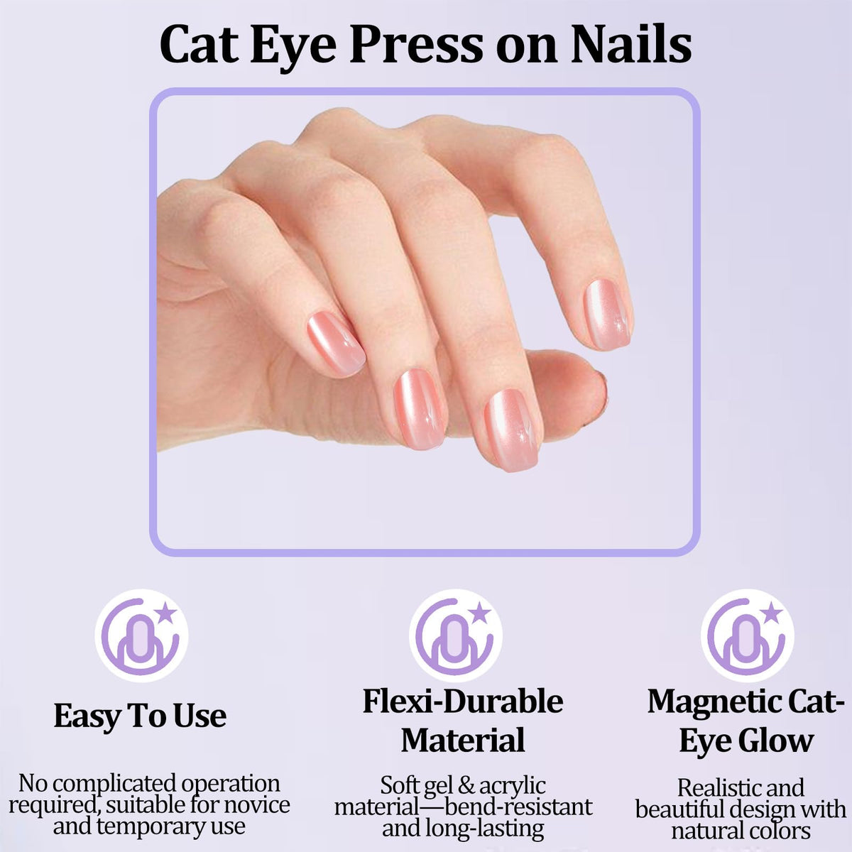 Laza seven-color array of cat-eye tips showcasing shade variety and mix options