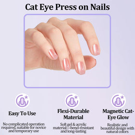 Laza seven-color array of cat-eye tips showcasing shade variety and mix options