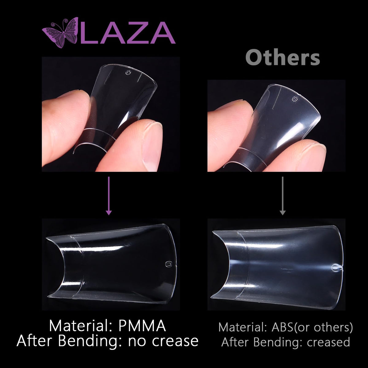 Laza French manicure example showing finished look with tips for salon-ready results