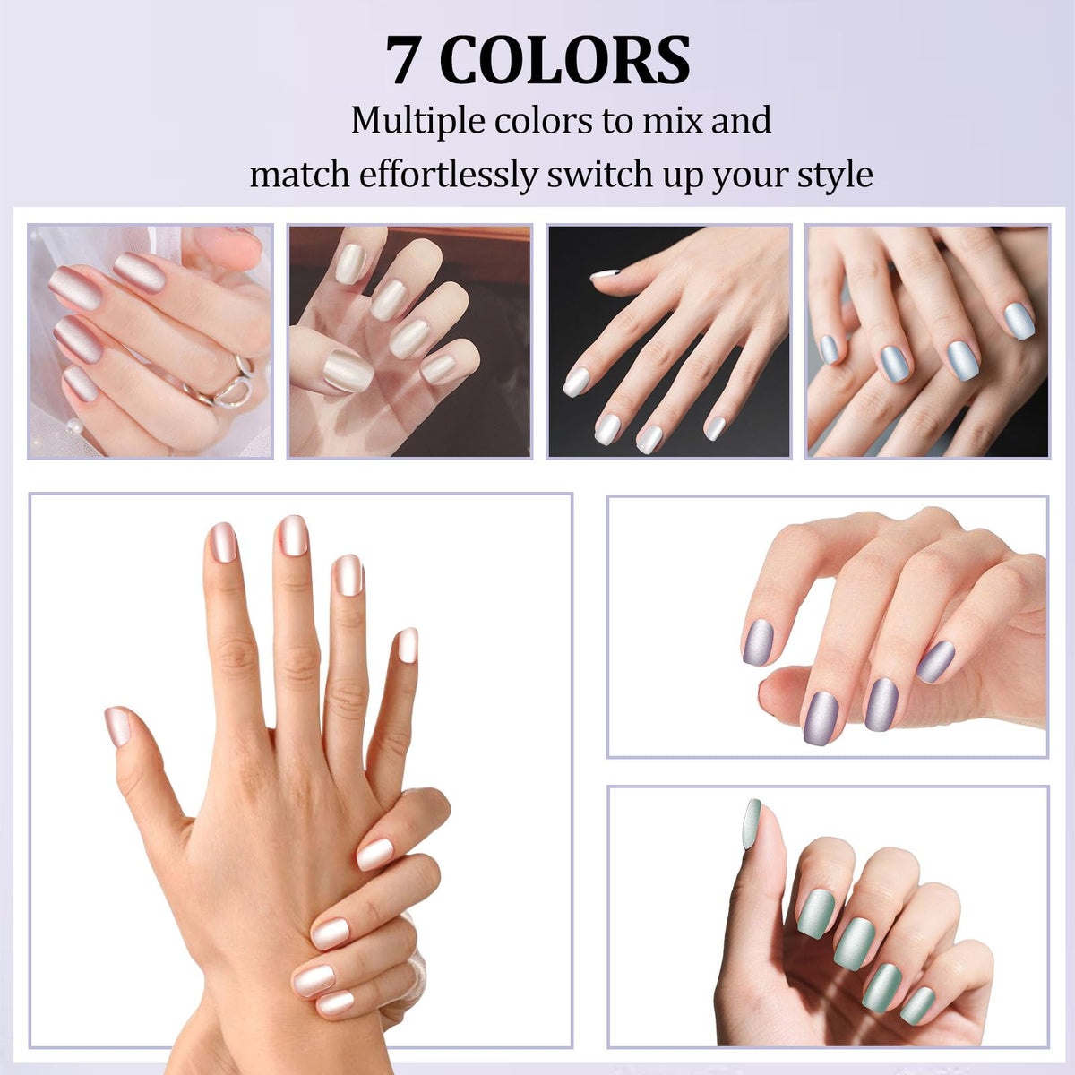 Laza seven colors displayed to show variety and mix options