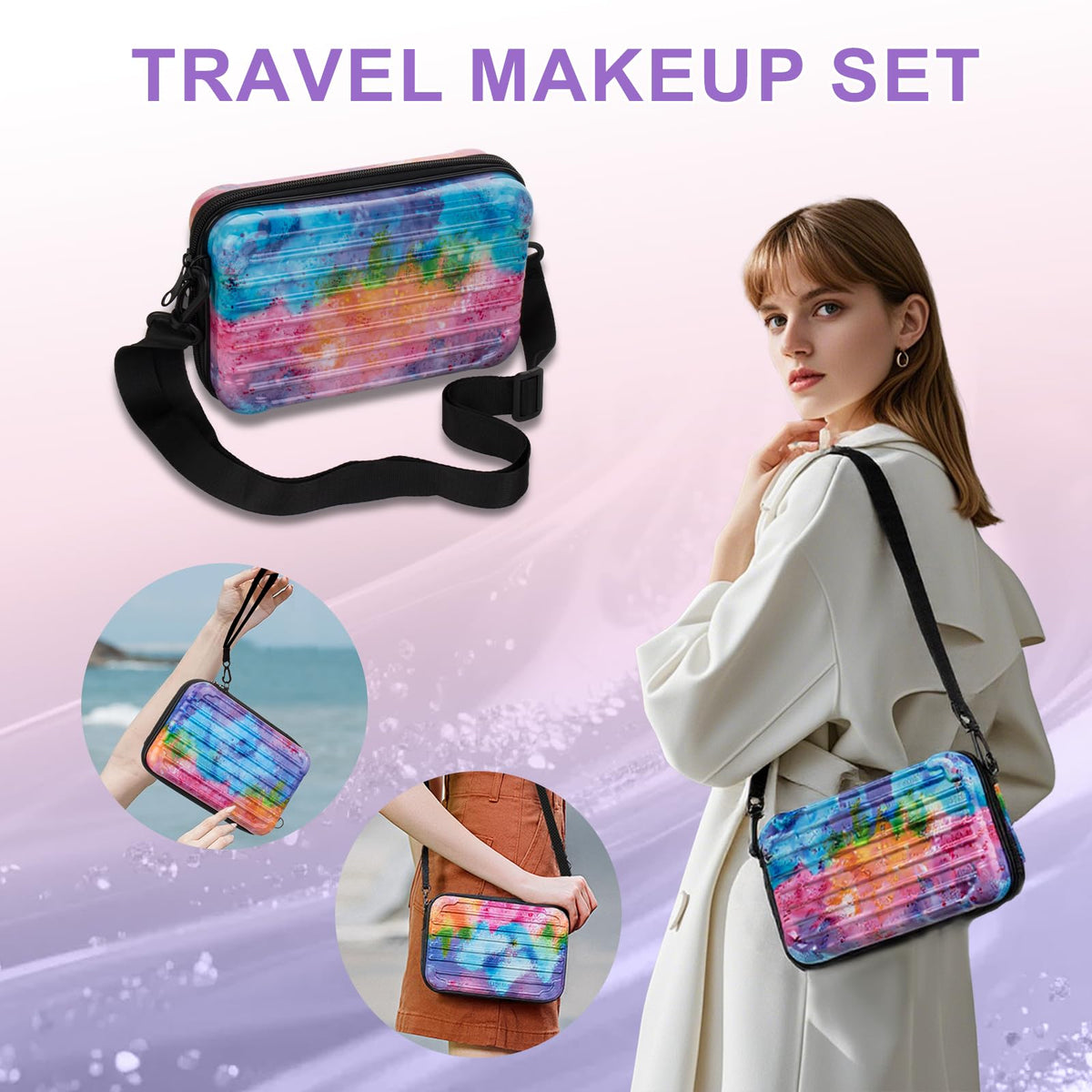 LAZORA flatlay of party-ready items highlighting color variety