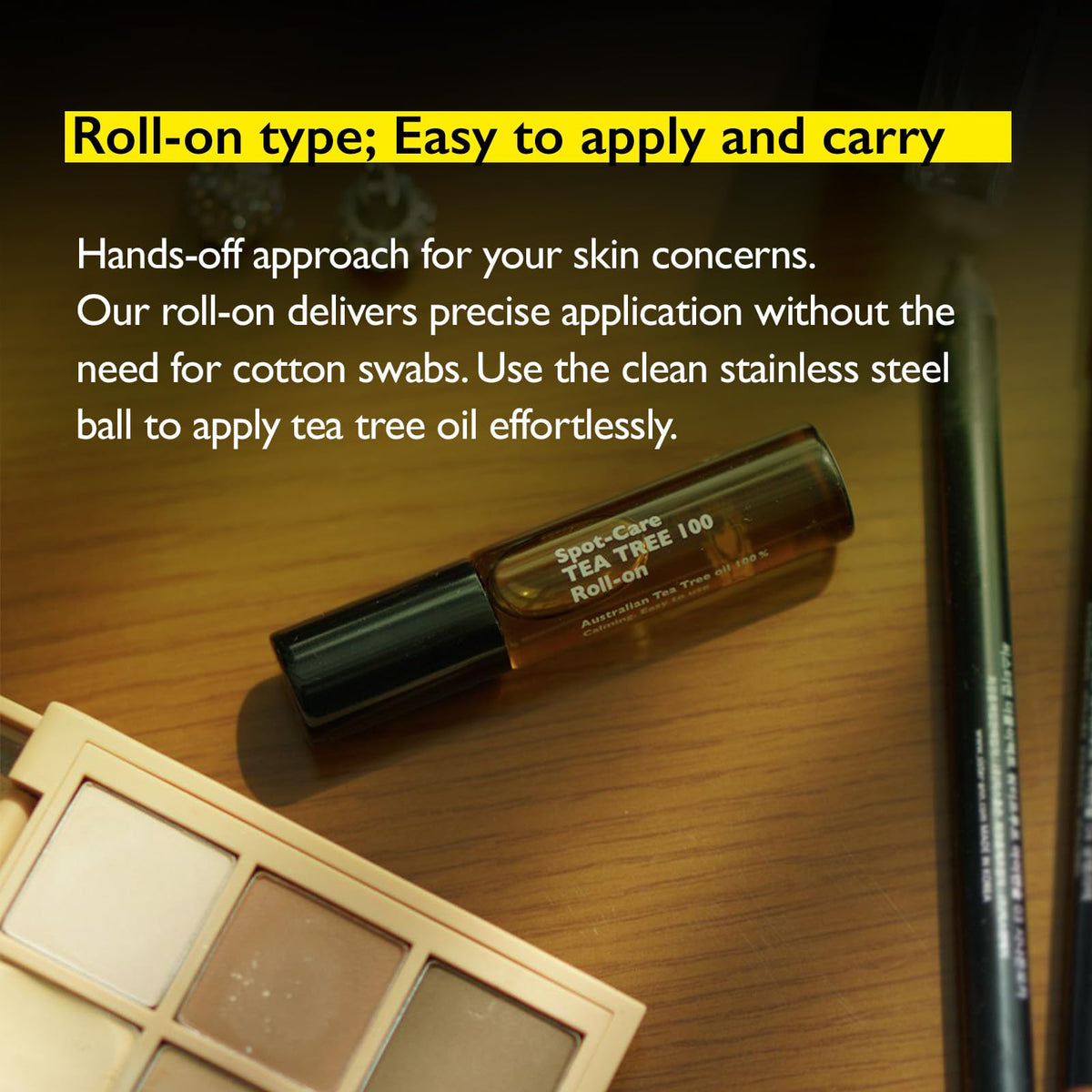 Lazy Society pure tea tree oil drop texture highlighting concentrated formula