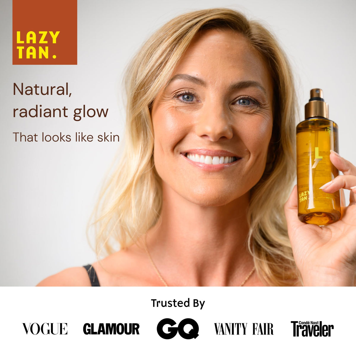 Lazy Tan texture droplet on skin highlighting hydrating moisturiser benefits