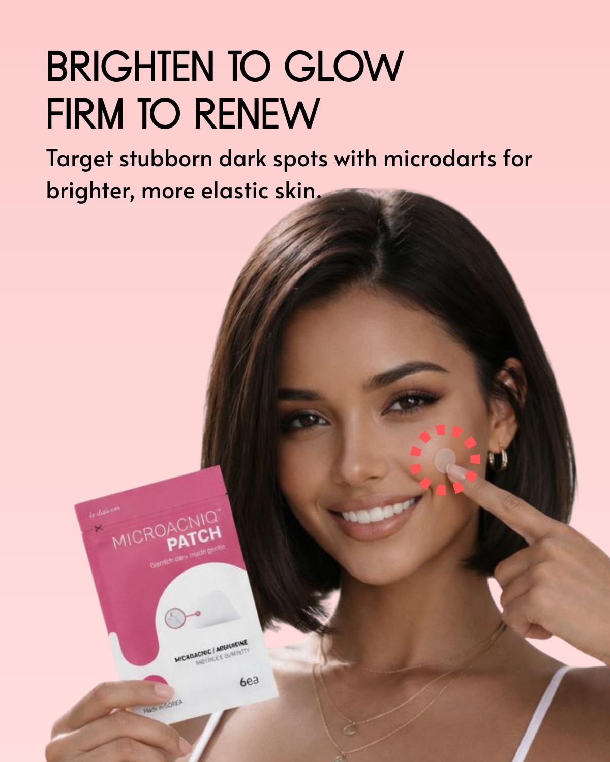 le dalcom patch applied on nose demonstrating curved-area adhesion and discreet wear