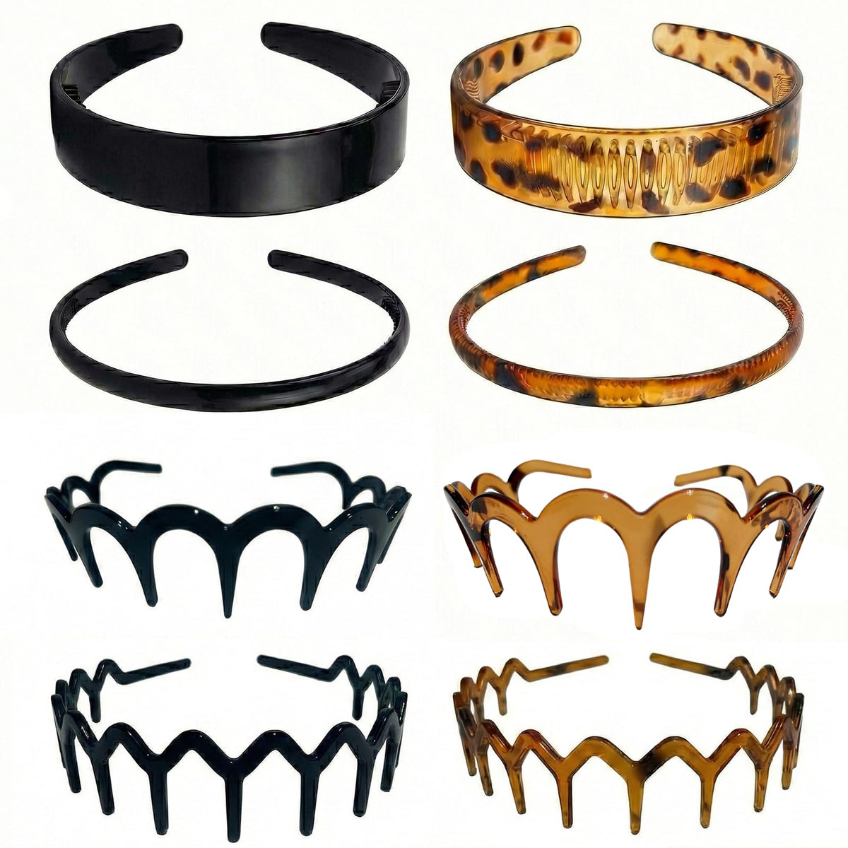 LÉ ÉCLAT front view of eight headbands showing styles and benefits of variety