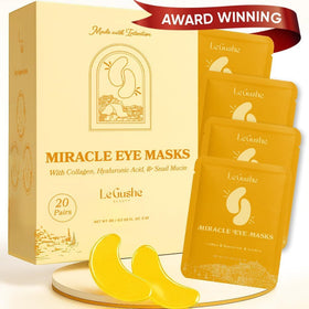LE GUSHE front packaging showing gold under eye patches and pair count benefit