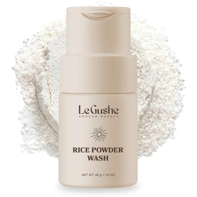 LE GUSHE front packaging showing rice face wash tube and label benefits