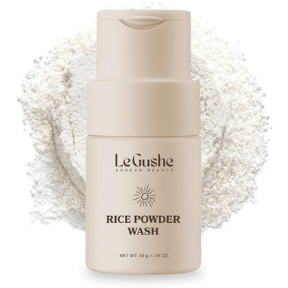 LE GUSHE front packaging showing rice face wash tube and label benefits