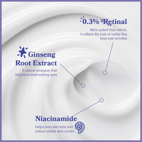 LE GUSHE ingredients flatlay with ginseng and hyaluronic acid to highlight benefits