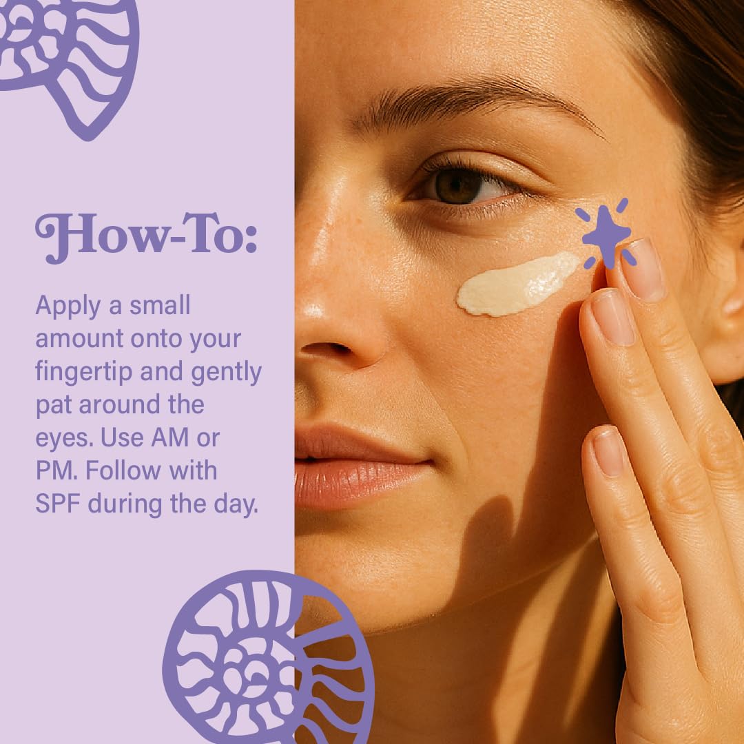 LE GUSHE lifestyle shot of woman applying cream promoting refreshed, awake look