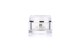 Le Mieux front jar view showing elegant packaging and rich moisturizer benefit