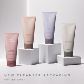 Le Mieux cleanser in hand massaging face to reveal soft skin benefit