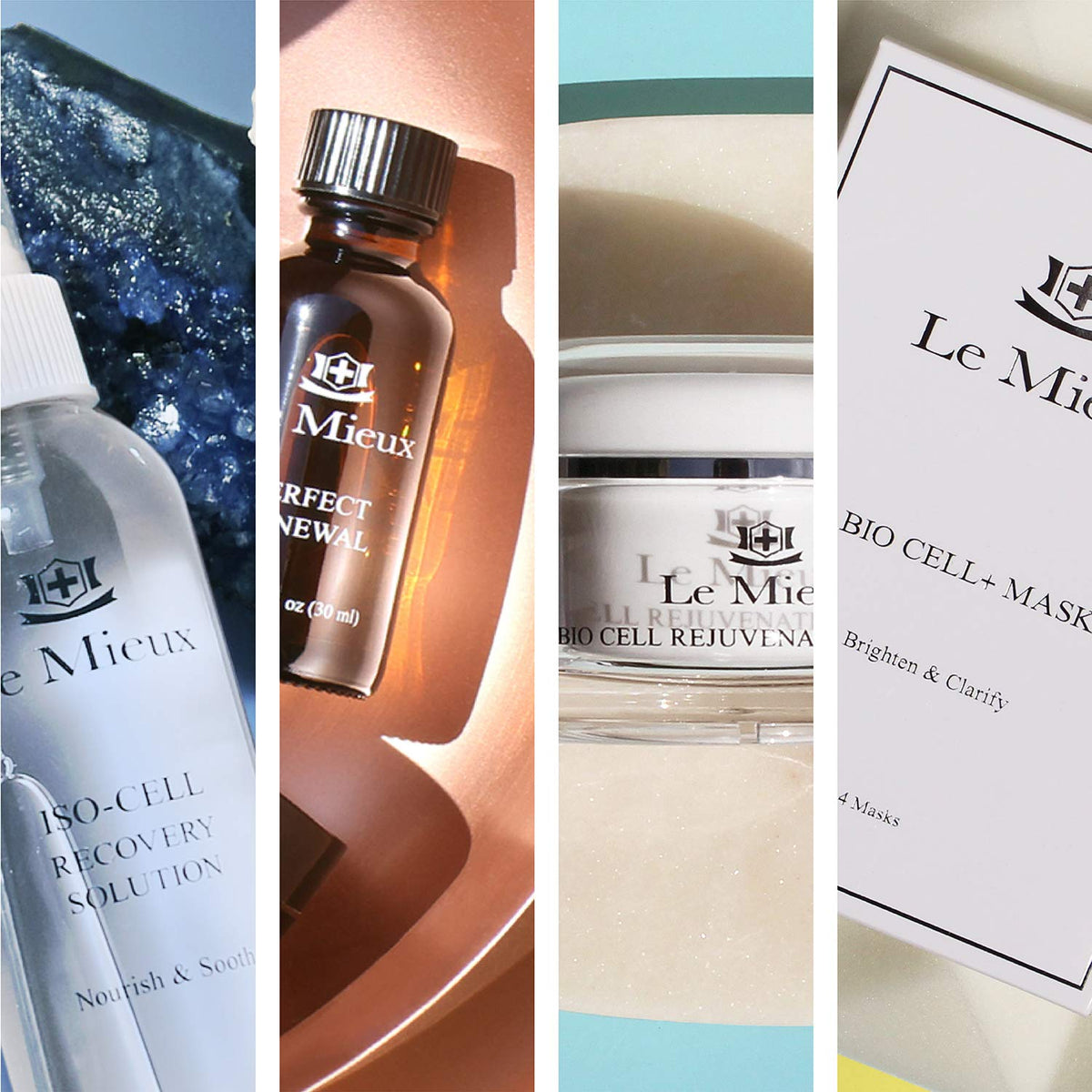 Le Mieux cleanser with orange and papaya botanicals highlighting natural extracts