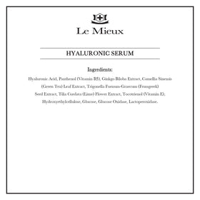 Le Mieux ingredients label image showing botanical extracts and clean formula benefit