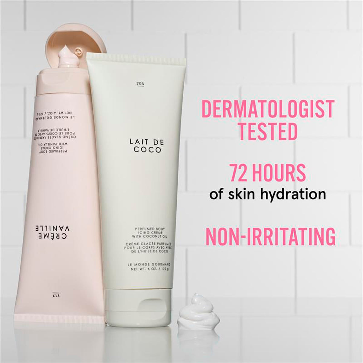 Le Monde Gourmand ingredients label close-up highlighting vegan cruelty-free benefit