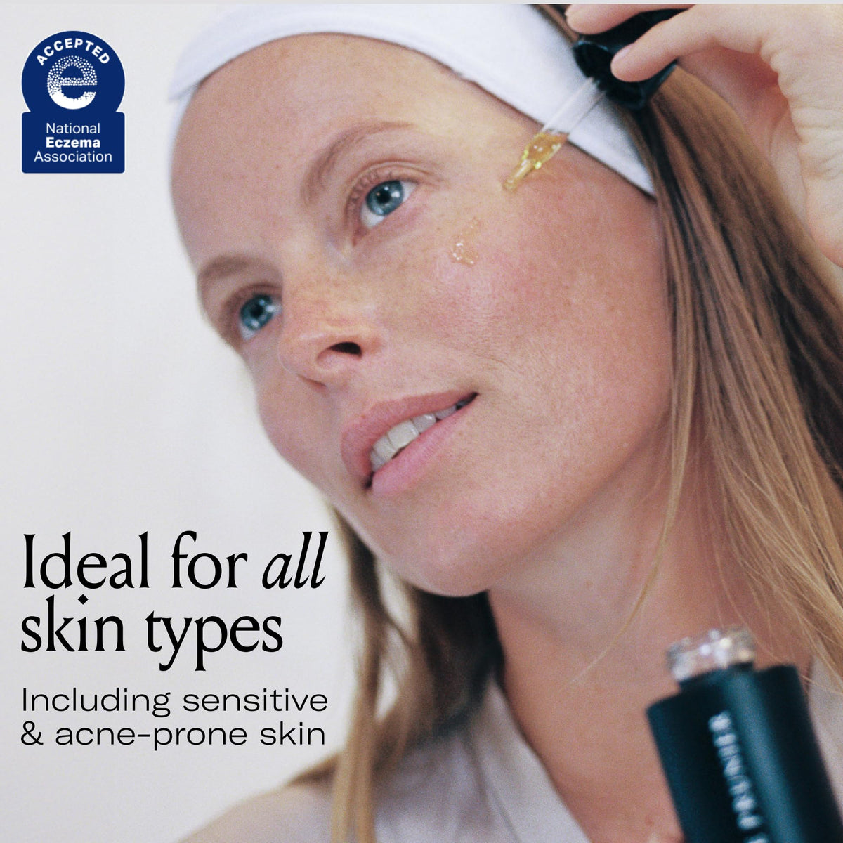 Le Prunier oil drops on skin highlighting quick absorption