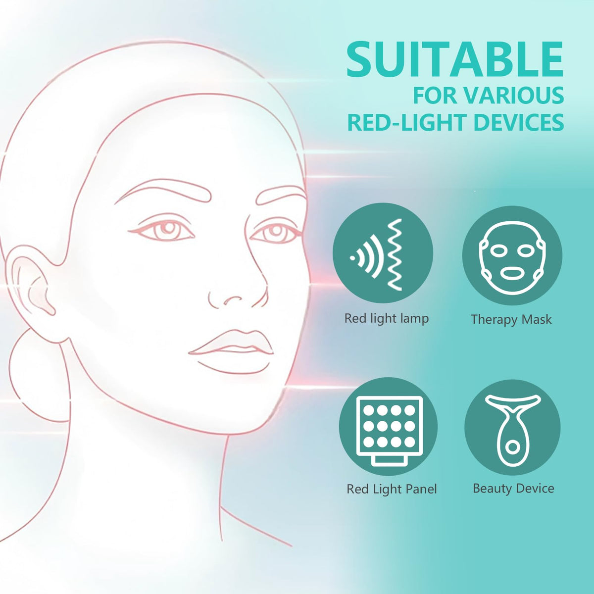 LE SECRET applying serum to face and neck for enhanced LED results