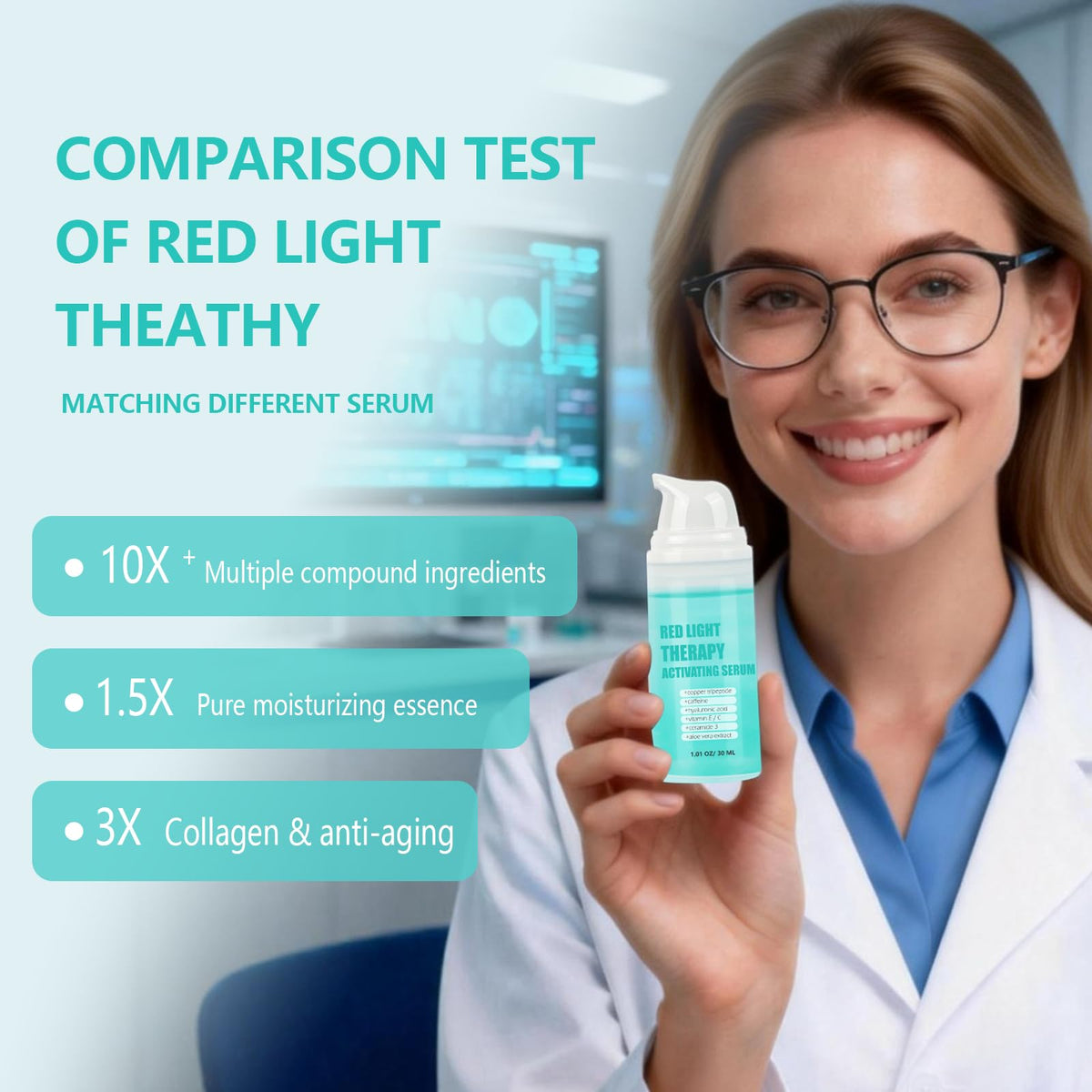 LE SECRET serum absorbed into skin illustrating non-greasy finish