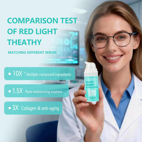 LE SECRET serum absorbed into skin illustrating non-greasy finish
