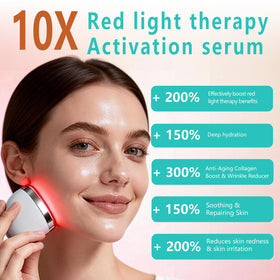 LE SECRET pump dispensing serum demonstrating controlled, easy application