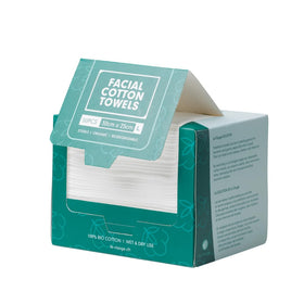 Le Visage front packaging showing 50 towels and clean branding benefit