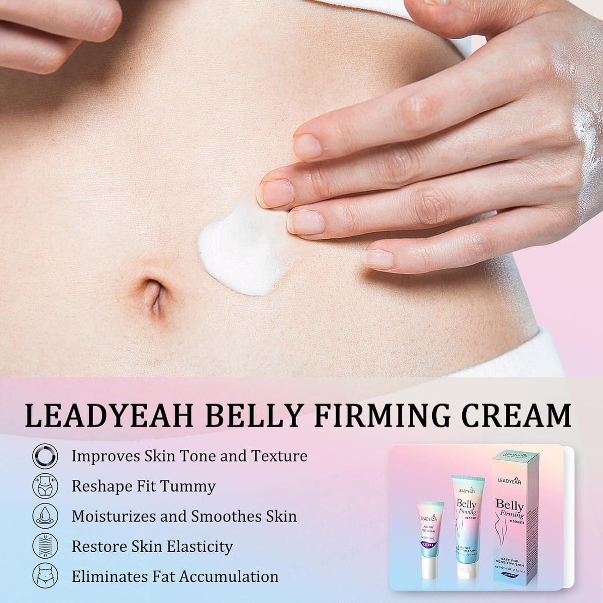 Leadyeah size comparison with hand to show 125ml travel-friendly benefit