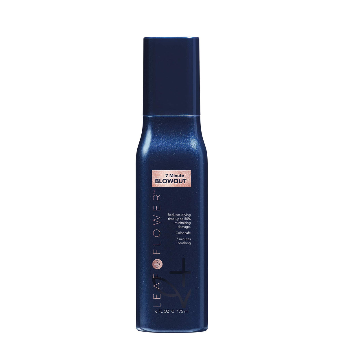 Leaf & Flower product applied to damp hair while blow-drying for faster styling