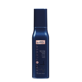 Leaf & Flower product applied to damp hair while blow-drying for faster styling