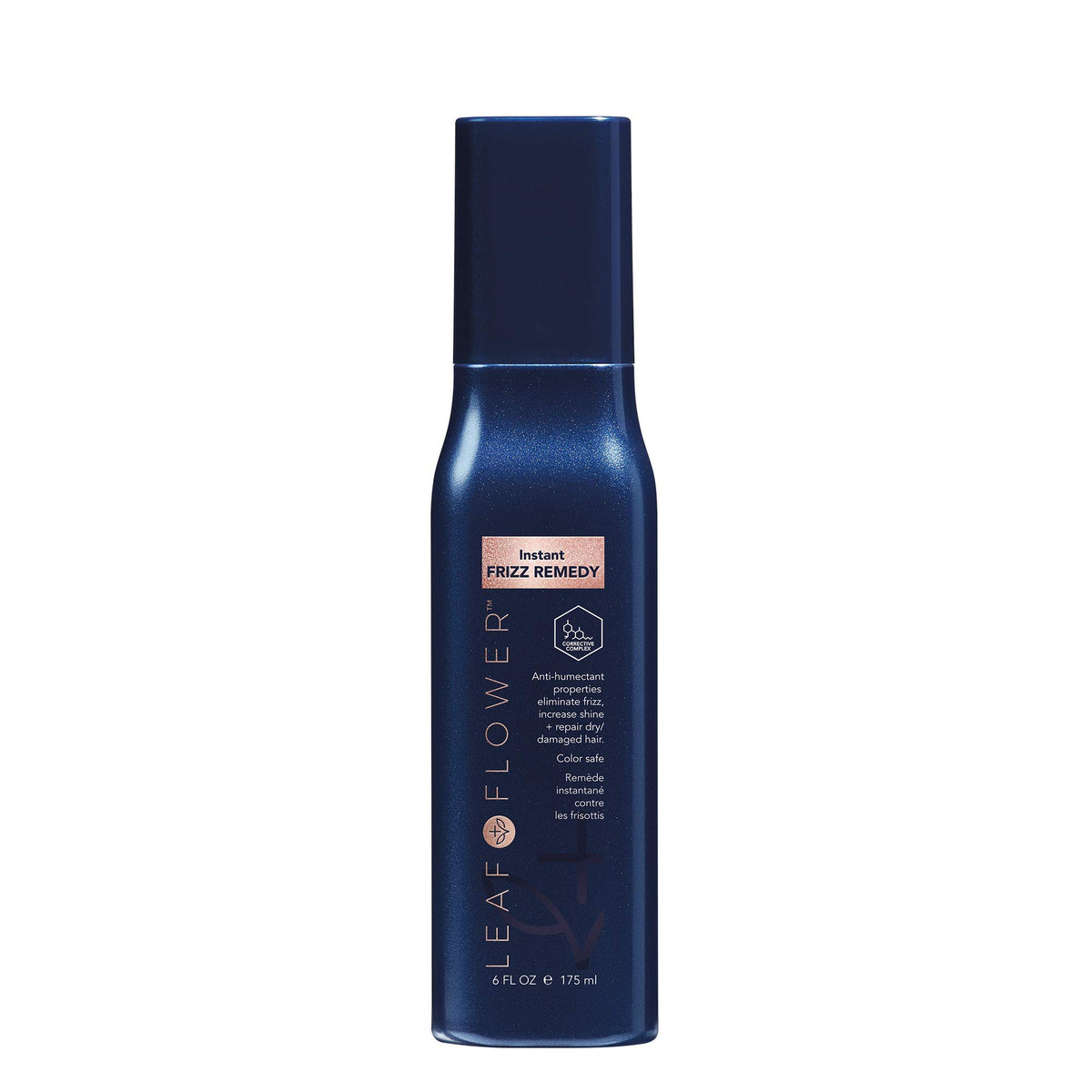 Leaf & Flower applied to damp hair before blow‑drying for smoother results