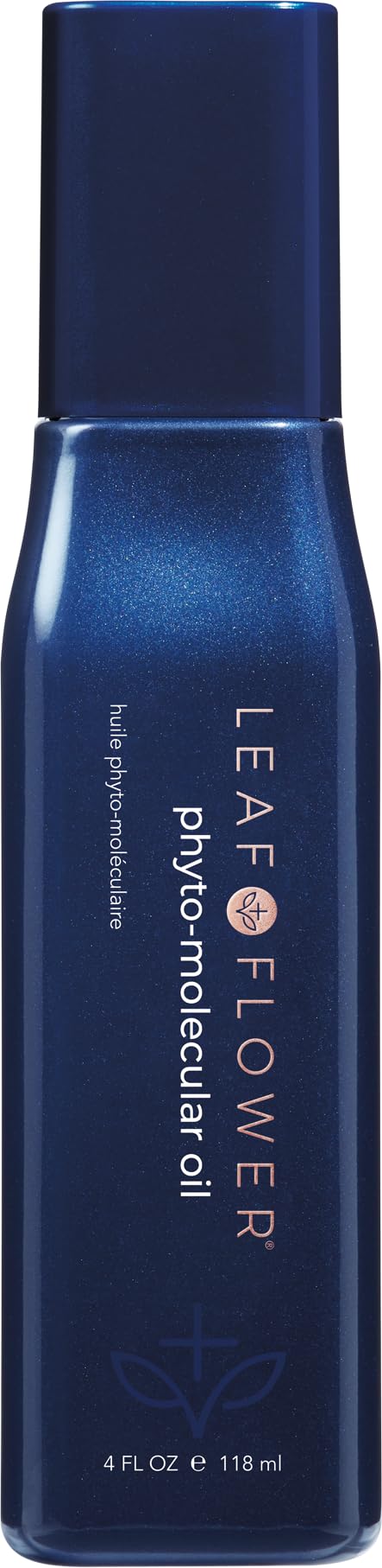 Leaf & Flower blue bottle front view showing label and gifting appeal