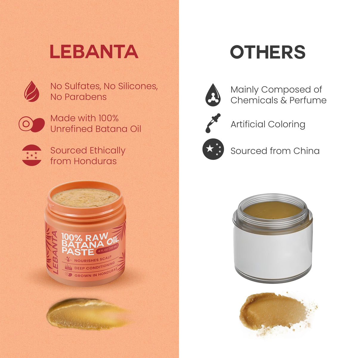 lebanta bottle held in hand for size comparison emphasizing portable 4oz benefit