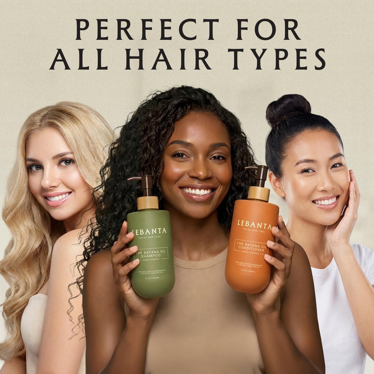 Lebanta results on styled hair showing shine and reduced frizz