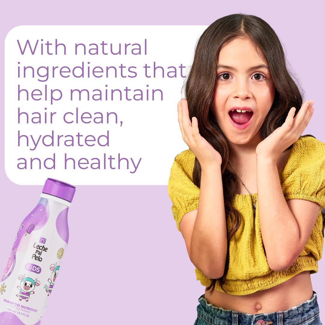 Leche Pal Pelo natural ingredients display with jojoba and coconut, nourishing effect