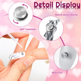 Leelosp bearing mounted on acrylic nail demonstrating secure attachment and aesthetic benefit