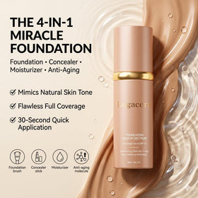 Legacera pump close-up displaying serum texture and easy-dispense benefit for controlled use