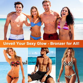 LEISGOTO on person at beach illustrating outdoor tanning compatibility